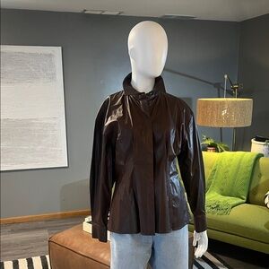 Banana Republic Dark Brown Leather blouse